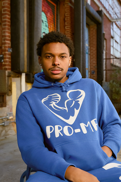 (BLUE) PRO-ME REFLECTIVE CUSTOM HOODIE