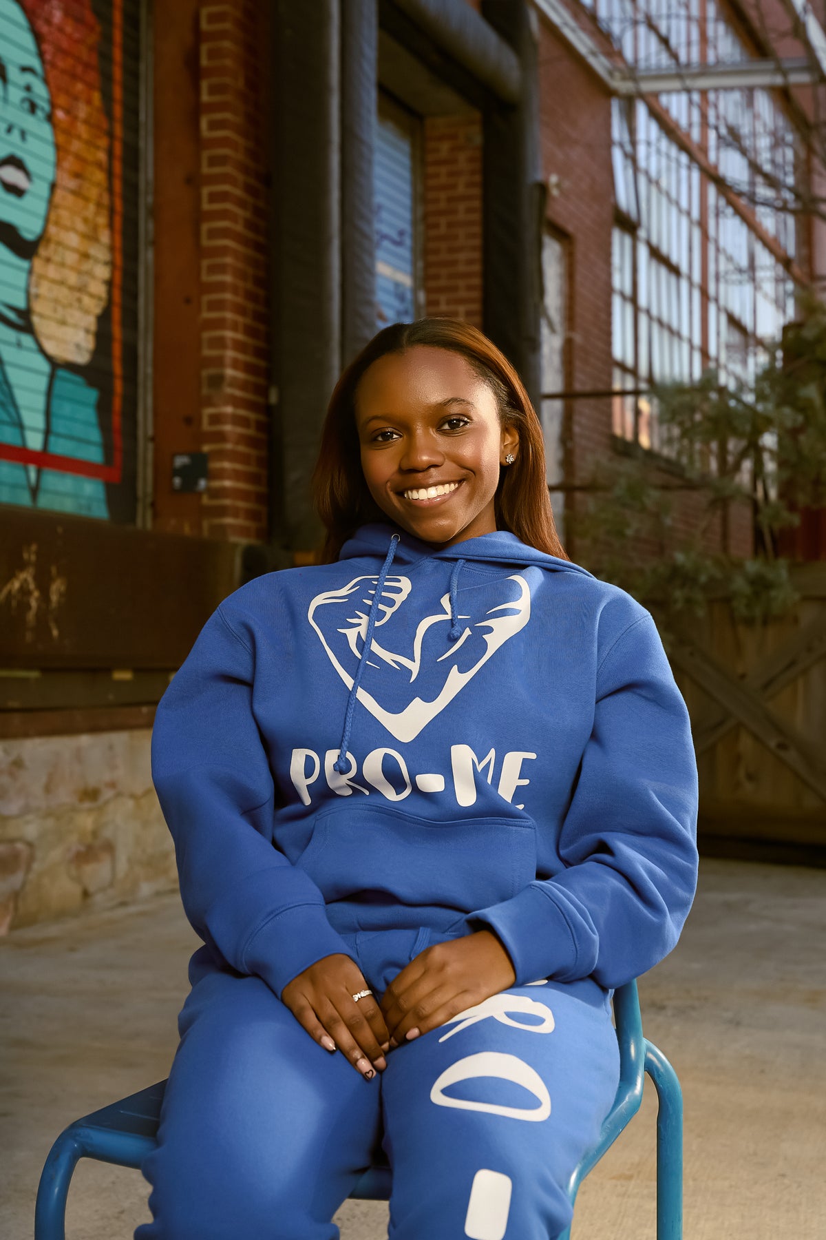 (BLUE) PRO-ME REFLECTIVE CUSTOM HOODIE